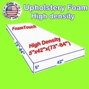 FoamTouch High Density Upholstery Foam Cushion 5" X 42" X (73-84)" Custom Cut