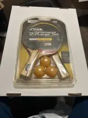 2 Player Ping Pong Set – 2 Table Tennis Rackets – 3 Star Orange Balls Included