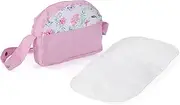 Bayer Chic 2000 853-53 Bayer Chic 2000 Doll Changing Bag Doll Changing Bag Doll Accessories Doll Bag Flowers Pink