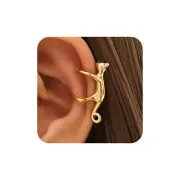 Vintage Cat Ear Cuff Earrings Silver Cat Helix Cuff Earrings Cute Animal Earcuff