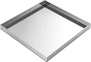 [KEESHA] Washing Machine Drain Pan- 30’’ x 28’’ x 2.8’’ Heavy Duty 304 Stainless Steel Washing Machine Pan, 18 GA Thickness Washer Pan for Floor Protection, No Hole, Keep Floors from Leaks or Overflow