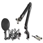 Rode PSA1+ Boom Arm (Black) + SM6 Shock Mount, Pop Filter & 10' XLR Cable