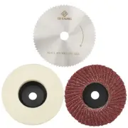3inch HSS Saw Blade Wool Felt Polishing Disc Flap Wheel For Angle Grinder 3Pcs