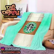 50x60 Inch Jumbo Soft Blanket Starbucks Coffee Cup Flamas Funyuns Cheetos Queen