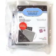 Permanent Pre-Cut 3D Foam Squares Sheets (217 Pack), Other, Black