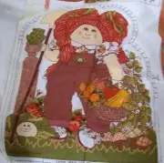 Cabbage Patch Doll Pillow Cotton Fabric Panel Garden Gardener
