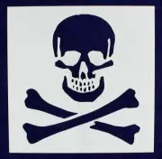 Large Skull & Bones Stencil 14 Mil 16" X 16" Painting /Crafts/ Templates