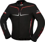 IXS TS-Pro ST-Plus, textile jacket waterproof , color: Black/Red/White , size: S