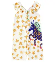 [Fabula] Fábula Printed ruffled jumpsuit Y 6 white