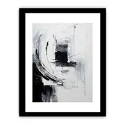 White And Grey Abstract Framed Art Framed print Art Poster
