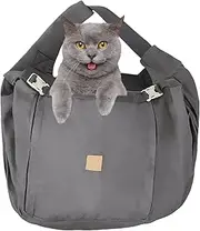 Dog Sling Carrier – Cozy Pet Travel Front Backpack for Cats Dogs | Small Pet Chest Shoulder Sling Bag for Walking, Outdoor Trips, Adjustable Soft Puppy Carrier, Portable Hands- Pet Pouch Bag