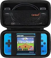 Canboc Hard Carrying Case Compatible with RG35XX H Retro Handheld Game Console, Video Gaming Console Storage Box, Mesh Pocket fits Cable, SD Card, Black (Case Only)