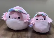 Squishmallows NWt New 10” Lady Kraken Pink Plush Bearded Dragon Spring 8” Set