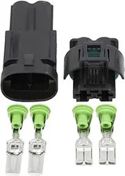 Xiaojiang Store 10 Sets 8mm 2 Pin Female and Male Sealed Auto Wire Connector Map p/Lug 1544334-1 1544317-1 DJ7021Y-8-11/21