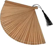 VINTORKY Handheld Pocket Fan Bamboo with Tassel Bag for Travel Dance Decorative Use Random Color
