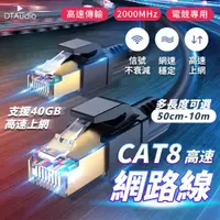 在飛比找momo購物網優惠-【聆翔】Cat.8 光纖網路線 2m(網路線 鍍金頭 高速網