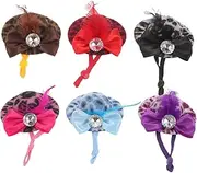 LIGHTAOTAO 6pcs Mini Top Hat for Pets Funny Bird Hats with Elastic Band for Festivals Parties and Photoshoots Adorable Chicken and Parrot Costumes for Pets Random Color