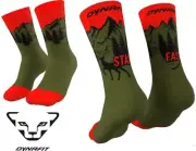 DYNAFIT stay fast graphic trail run socks breathable wicking anti odor adult LG