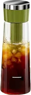 Cold Brew Coffee Maker - Iced Coffee Maker With Permanent Filter | Stainless Steel Filter For Iced Brew Coffee | Press Type With Removable Mesh | Airtight Sealing For Home Studio Breakroom Cafe
