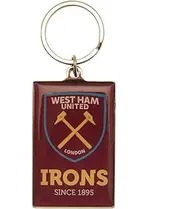 West Ham United FC Irons 1895 Keyring (UK Size: One Size) (Claret Red/Yellow/Silver)
