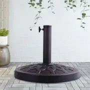 CostwayCast Iron Umbrella Base Stand with Elegant Design for Garden