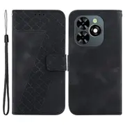 Wallet 7-Shape Imprint Leather Case For Transsion Tecno Spark Go 2024 4G/ Spark 20/ Spark 20C/ Pop 8