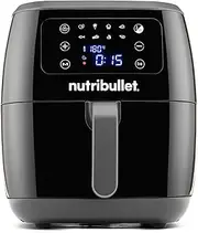 [NutriBullet] XXL Digital Air Fryer 7L, Black, Airfryer with 8 Cooking Modes, Roasts, Bakes, Dehydrates, Large Capacity Family Sized Basket (NBA07100)