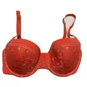 Calvin Klein QF1102 Reveal Sensual Balconette Underwire Bra Coral Size 32DD 3065