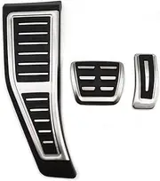 RHD Car Pedals Compatible For Audi Q7 4M 2016~2022 Accelerator Brake Footrest Stainless Steel Non-slip Pedal Cover Pads 2018 2019 2020 2021(3 pcs)