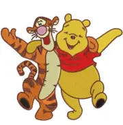 Children's POOH HONEY BEAR TIGGER EMBROIDERED QUILT BLOCK