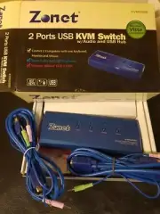 Zonet KVM3322 - KVM / audio / USB switch - 2 ports