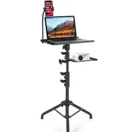 TechFlo Adjustable Dual Shelf Tripod Presentation Stand Lectern w/ Phone Holder