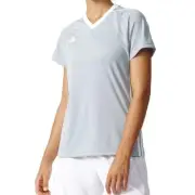 Adidas Soccer Jersey Women's Large Gray White Tiro 17 Athletic Workout Shirt NWT