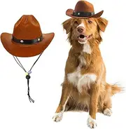 AWOCAN Pet Dog Cowboy Hat Cosplay Cap Puppy Pet Dog Cat Holiday Costume Pet Party Decoration