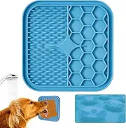 Dog Lick Mat with Suction Cup, 1Pc Dog Slow Feeder Pad Cat Lick Mat,Dog Lick Mat Slow Feeder Food Mat,Dogs Slow Feeding Licky Mat Pet Licking Mat Anti-Slip Slow Feeding Licking Mat,Large Size,Blue