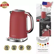 Premium 1.7L Stainless Steel Electric Kettle - Precision Temperature Control