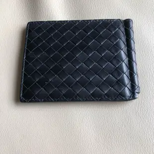 [品味人生2]保證正品 Bottega Veneta BV 黑色 編織  鈔票夾 皮夾 短夾