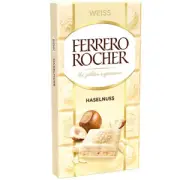 Ferrero Rocher White Chocolate With Hazelnuts And Cream 90g