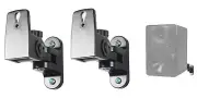 (2) Hidden Wall Mount Swivel Brackets For Mackie MR524 Studio Monitor Speakers
