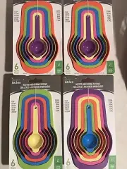 FULL ALL 4pc SET NEW Ideal Kitchen Nesting Measuring Cup Spoon BPA FREE