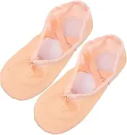 Toddmomy Baby Girl's Dance Shoes 1 Pair Toddler Ballet Flats Comfortable Yoga Slippers Elastic Laces for Indoor Practice