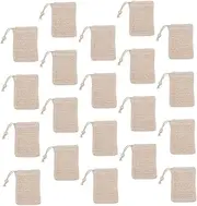 Minkissy 20pcs Small Mesh Soap Bag Face Cleaning Net Drawstring Soap Mesh Holder for Bathroom