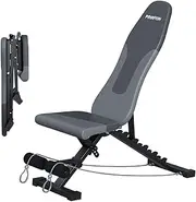 PROIRON Weight Bench with Elastic Ropes, Adjustable Strength Training Bench with for Full Body Workout with Fast Folding - 2024 Version