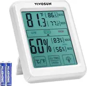 Digital Hygrometer Thermometer Humidity Meter Monitor LCD Touchscreen