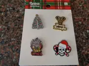 Spencer's Workshop 4-pack Enamel Pin Set Christmas Merry Krampus Brand New