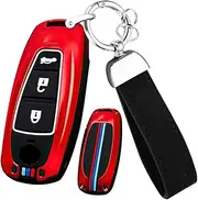 Zinc Alloy Car Key fob Cover case Fit for Suzuki Sport Swift Vitara Grand Vitara II SX4 Baleno Kizashi Jimny Ignis Keyring Silicone Key Shell Holder Bag Keychain Accessories Red B