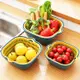 【雙層瀝水籃】(小號兩件組) 廚房創意雙層鏤空瀝水籃 蔬菜水果洗菜籃 收納籃 水果籃 (1.7折)