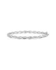 Silver 0.51 ct. tw. Lab-Grown Diamond Bangle Bracelet