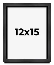 12x15 Shadow Box Frame Grey Charcoal Black | 0.875 Inches Deep | Solid Wood Shad
