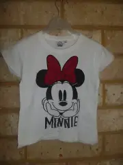 Disney Mickey Mouse Minnie White t-shirt Girls Kids Cheap Summer 3-4 ye